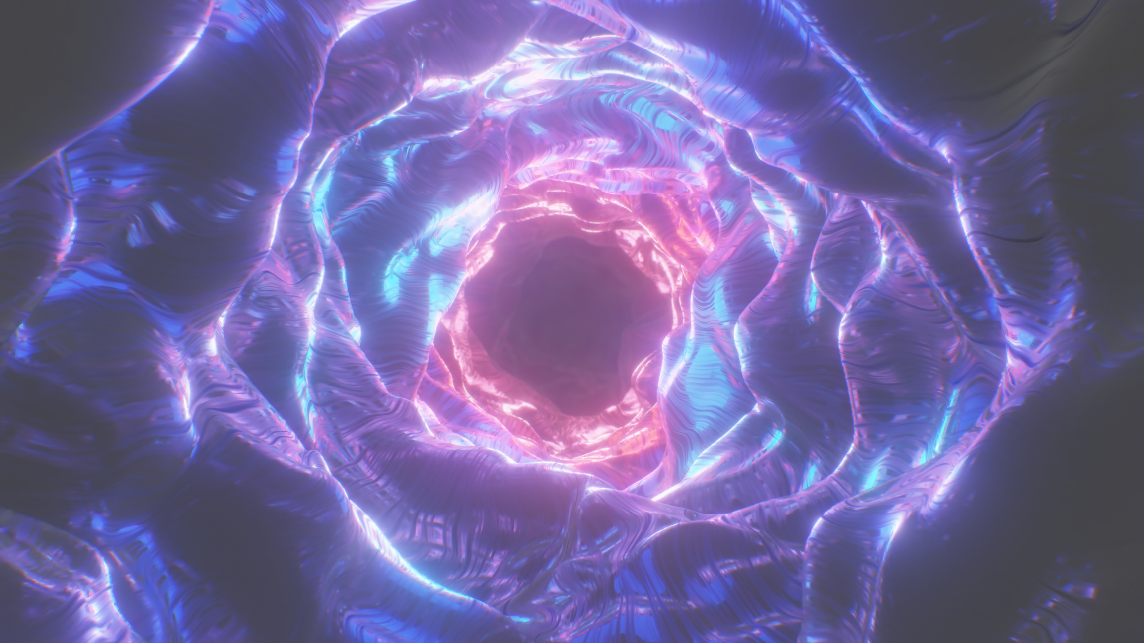 Abstract Sci-Fi Portal Futuristic Trippy Endless Tunnel Alien Cave - Abstract Background Texture